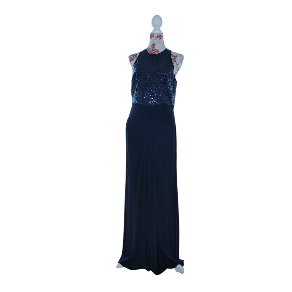 VTG Cache Sz 14 Women's Maxi Dress All Over Sequins Torso Prom Reception Mint!